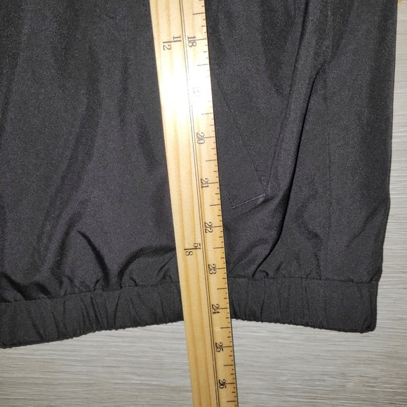 Vans Black Hooded Windbreaker Jacket Checkerboard Sleeve Zip M skater surfer - Picture 5 of 9